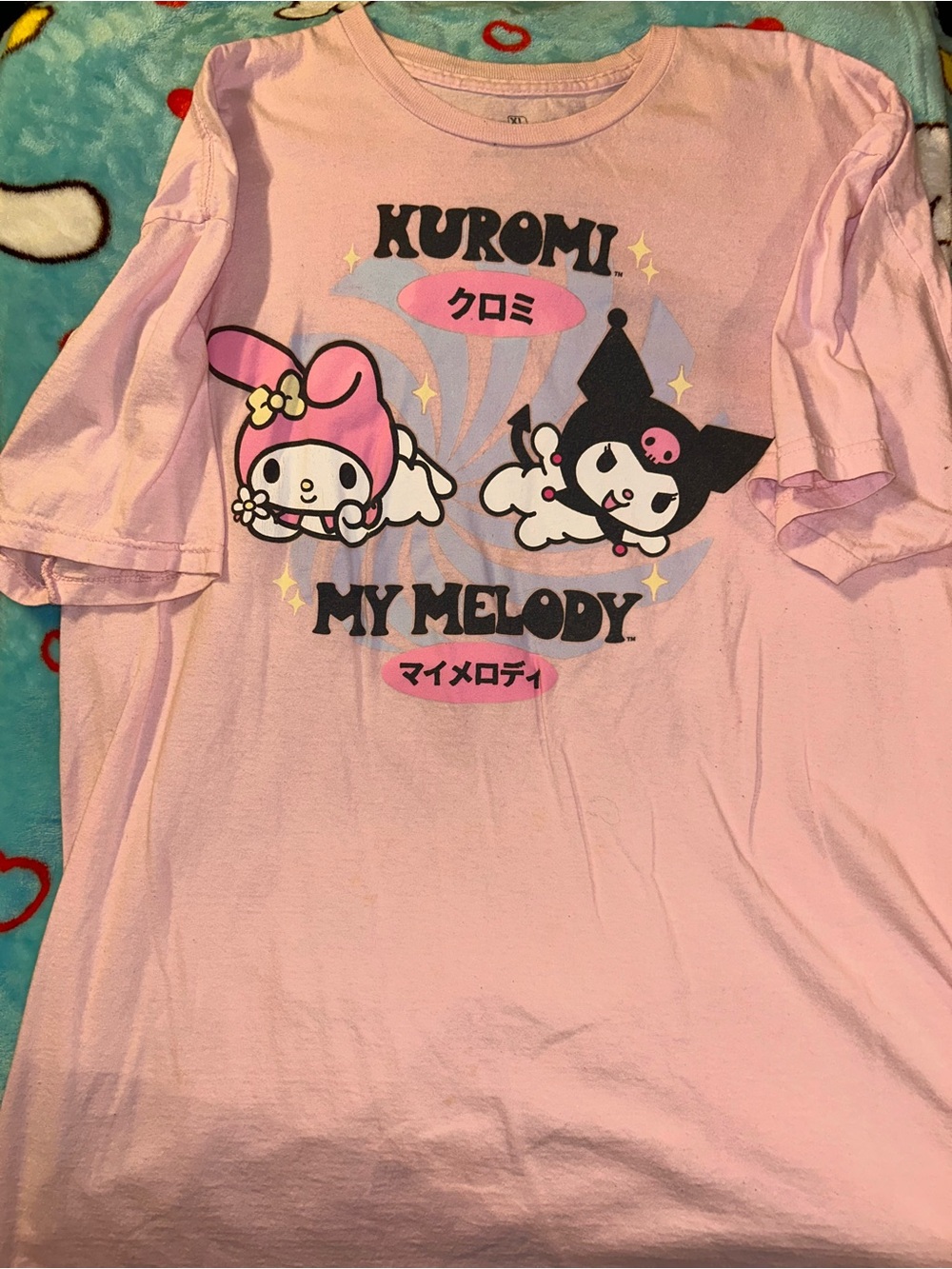 Kuromi & My Melody Pink Graphic Tee